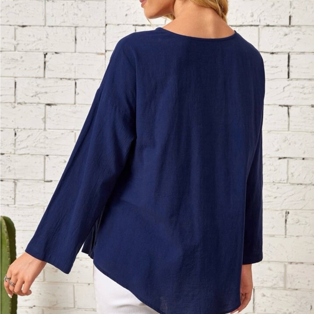 Navy Blue Women's Top - Picture 12 of 12